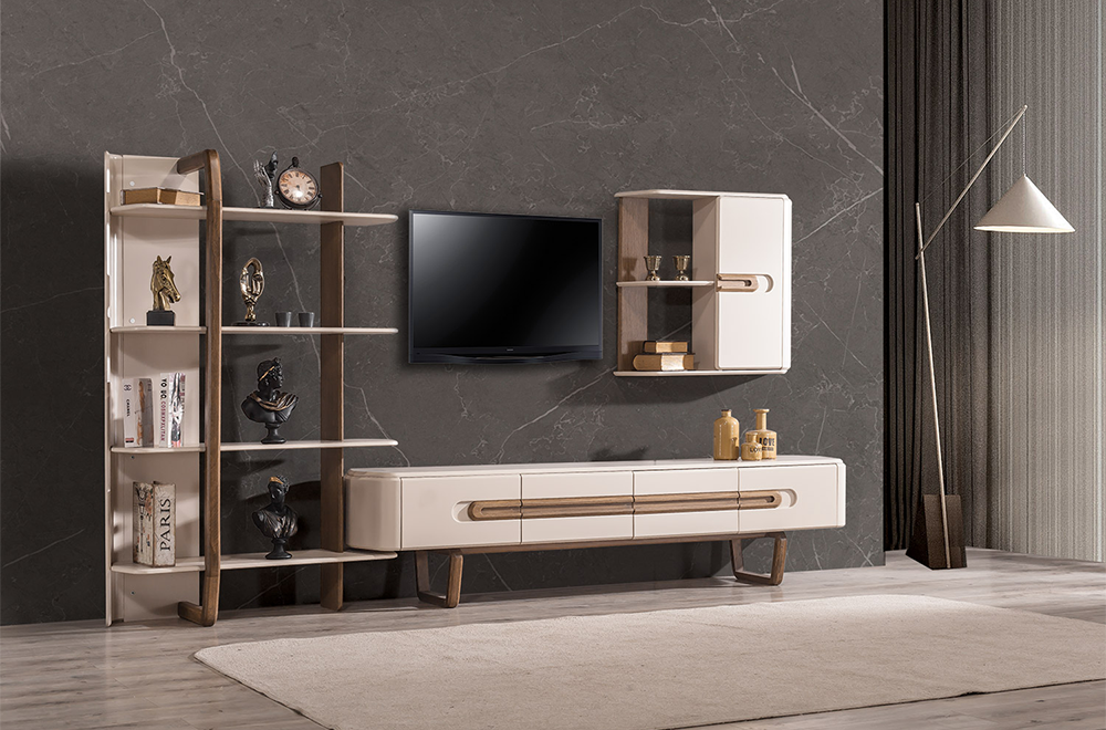 Lotus Kitaplıklı TV Ünitesi