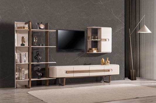 Lotus Kitaplıklı TV Ünitesi